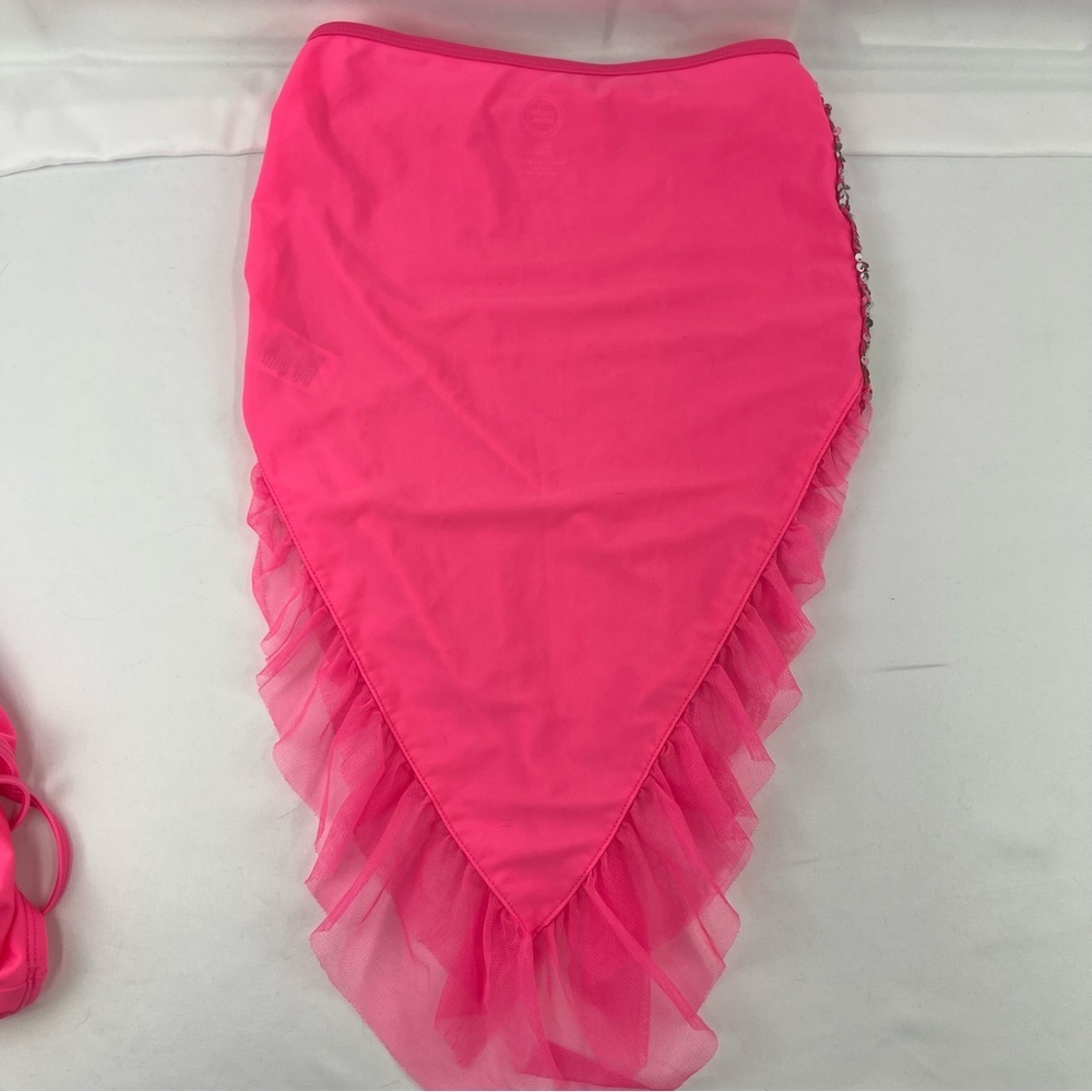 Wonder Nation - Girl's Swim Suit with Mermaid Tail - Pink -Sequins - 6/6x -Small - Picture 11 of 13